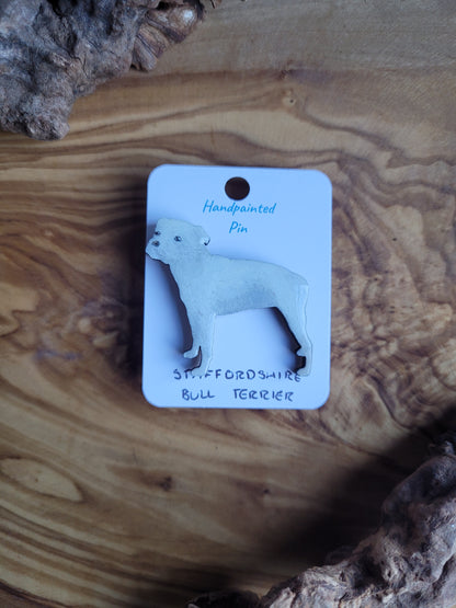 Staffordshire Bull Terrier Pins - Original Painted Pins