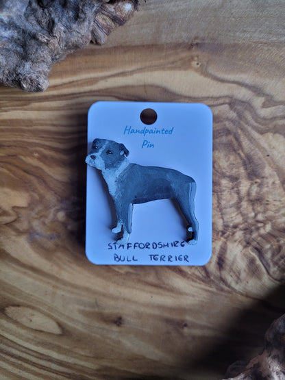 Staffordshire Bull Terrier Pins - Original Painted Pins