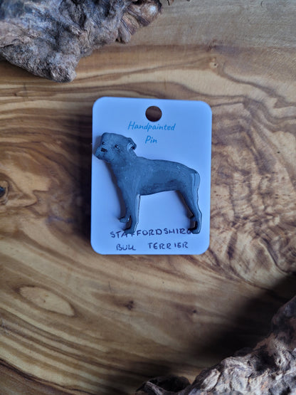 Staffordshire Bull Terrier Pins - Original Painted Pins
