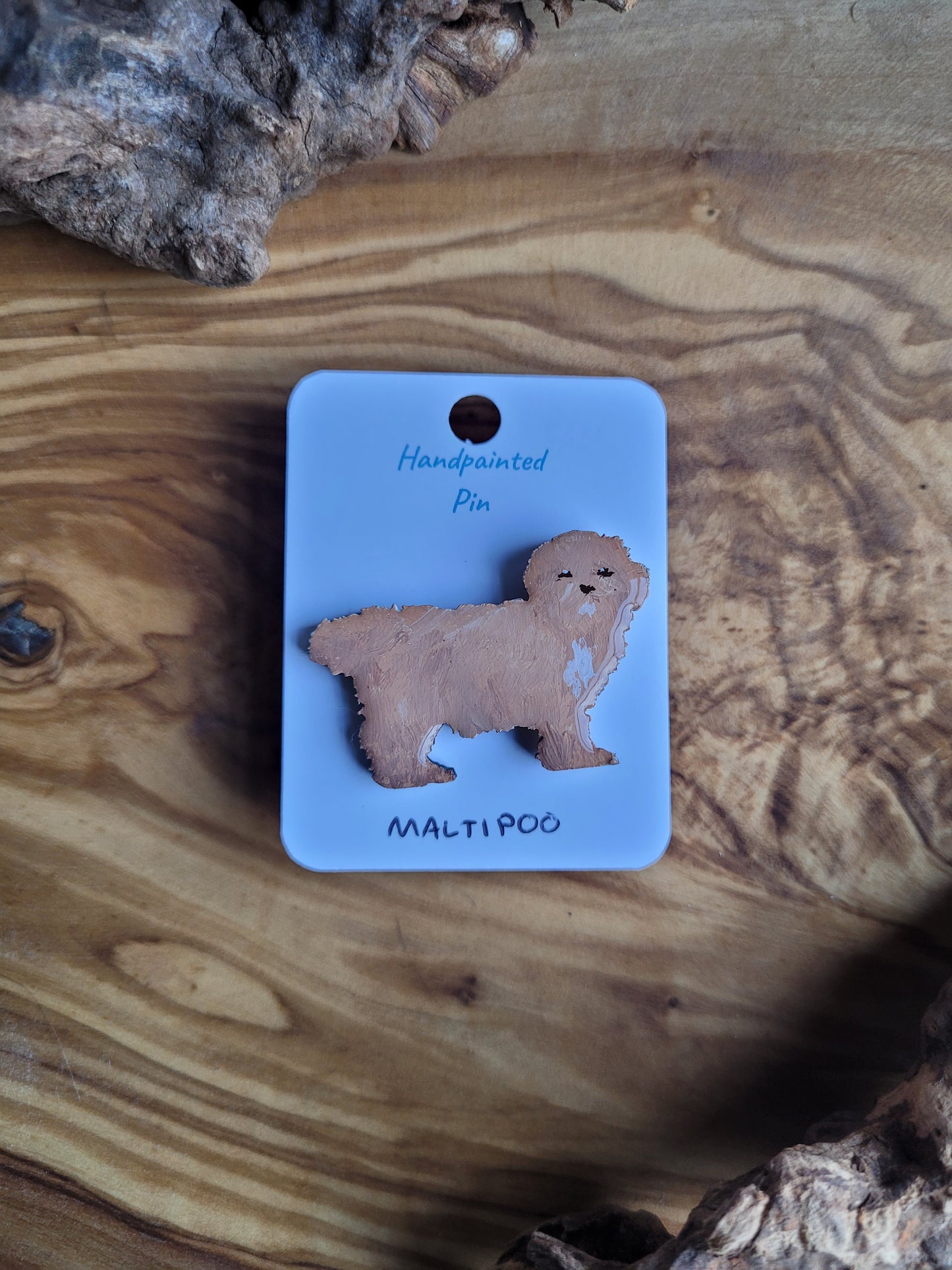 Maltipoo Dog Pins - Original Painted Pins