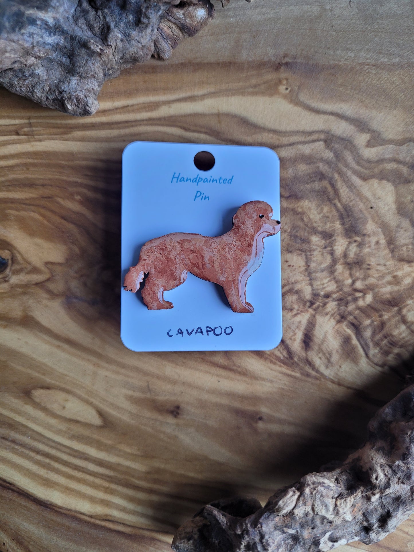Cavapoo Dog Pins - Original Painted Pins
