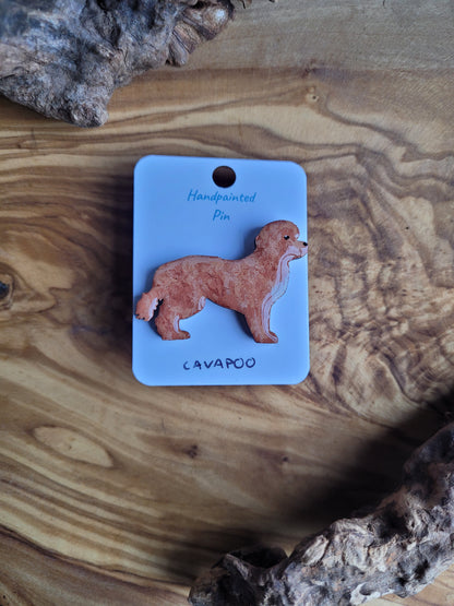 Cavapoo Dog Pins - Original Painted Pins
