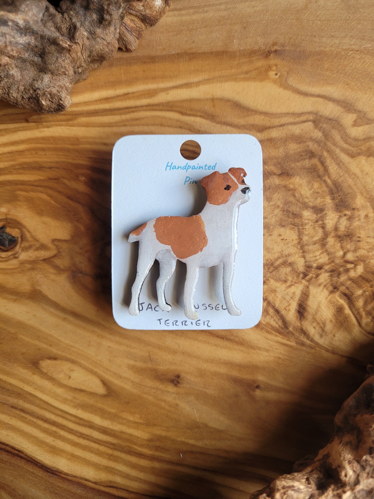 Jack Russel Terrier Dog Pins - Hand-Painted Wooden Pin