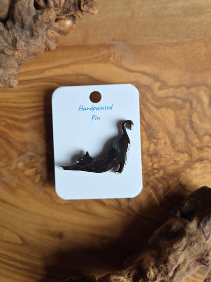 Cat Pins – Hand-Painted Wooden Pin Badge