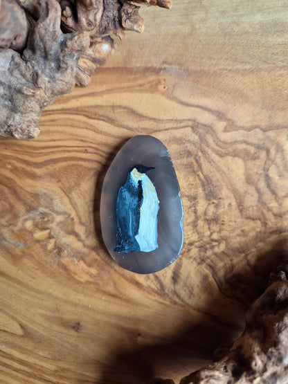 Hand-Painted Natural Agate Slice