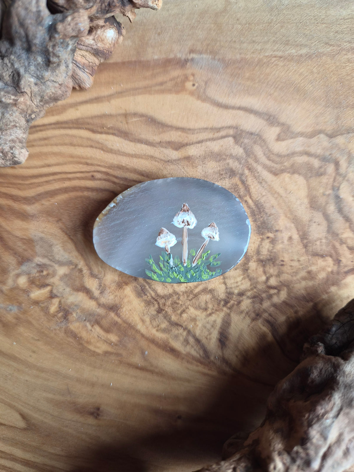 Hand-Painted Natural Agate Slice