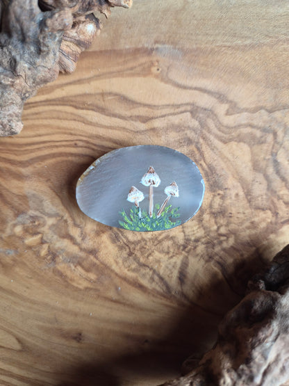 Hand-Painted Natural Agate Slice