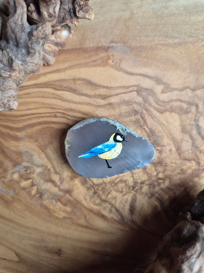 Hand-Painted Natural Agate Slice