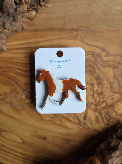 Horse Pins – Hand-Painted Wooden Pin Badge