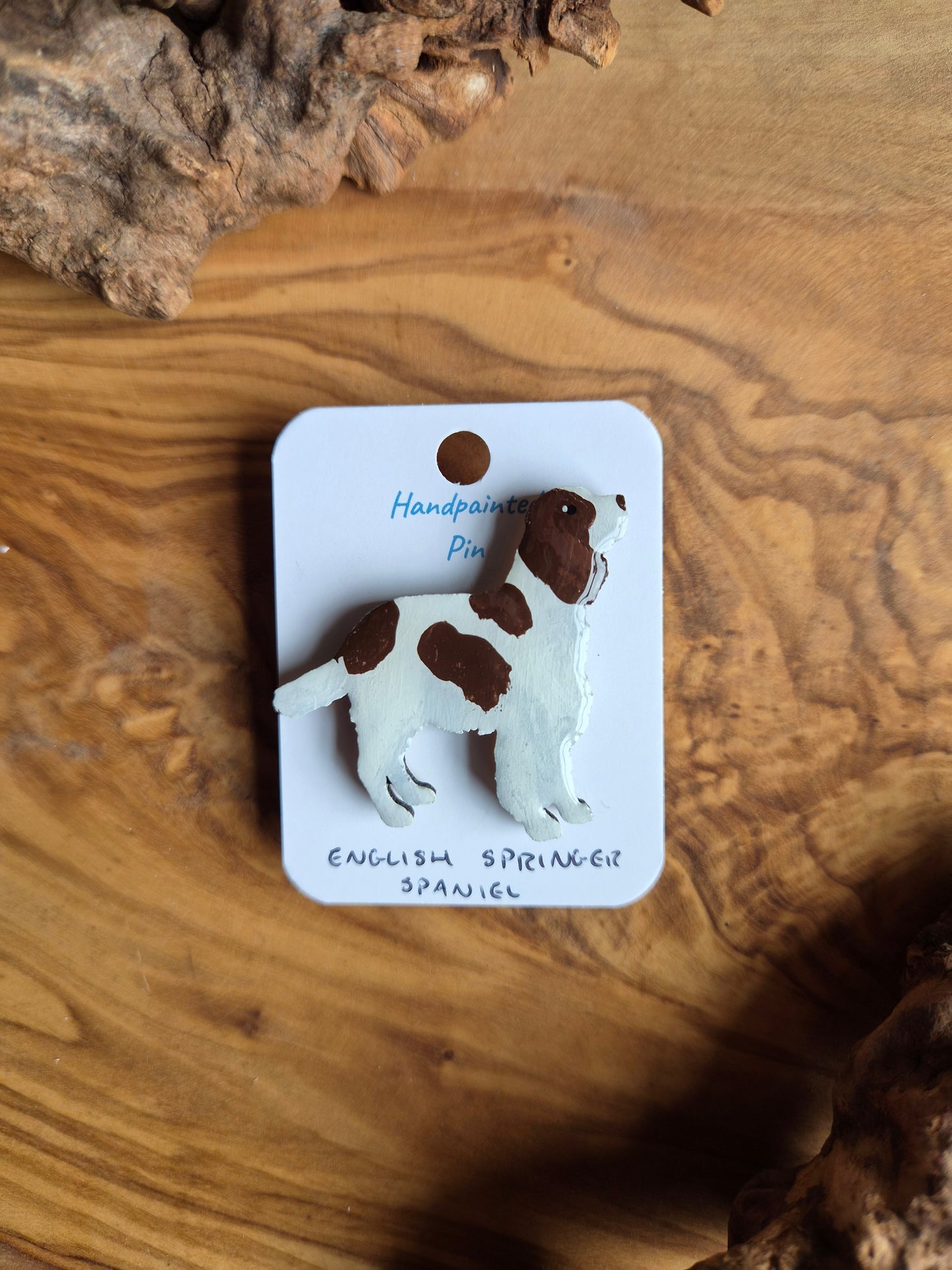 English Springer Spaniel Dog Pins - Hand-Painted Wooden Pin