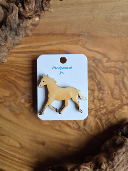 Horse Pins – Hand-Painted Wooden Pin Badge