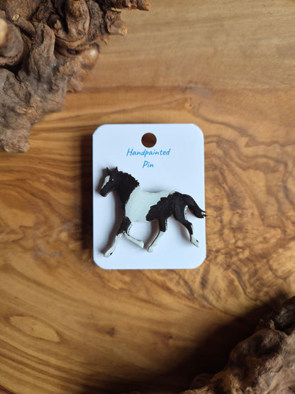 Horse Pins – Hand-Painted Wooden Pin Badge